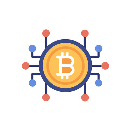 Bitcoin Innovations and Features Iconのイラスト素材