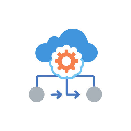 Cloud Management Features and Technologies Iconのイラスト素材