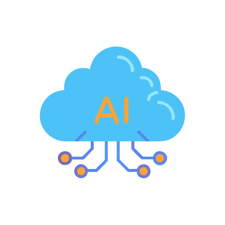 Cloud AI Systems and Features Iconのイラスト素材