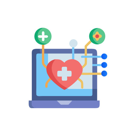 Digital Health Technologies and Features Iconのイラスト素材