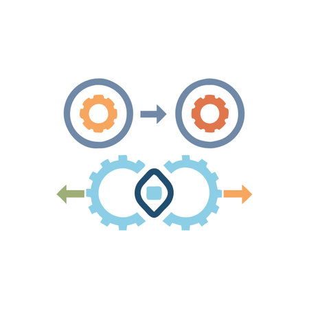 Continuous Integration Features and Technologies Iconのイラスト素材