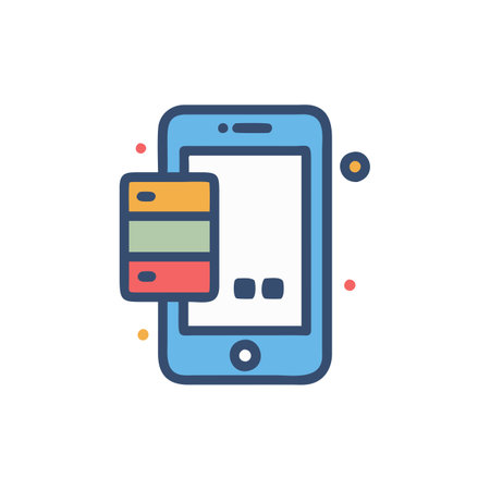 Stylish Mobile Tech Icon for Usersのイラスト素材