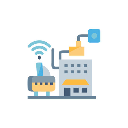 IoT Solutions for Industry Vector Icon Designのイラスト素材