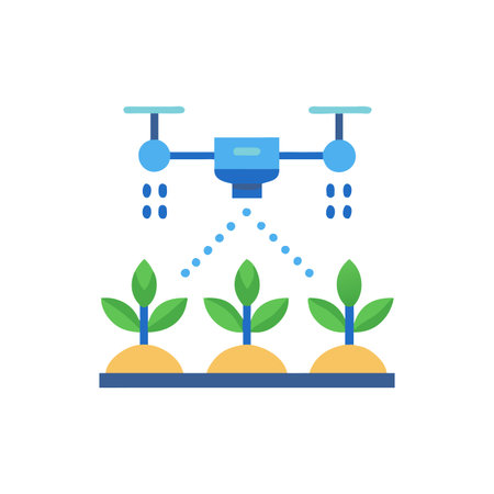 Creative Precision Farming Technology Illustration