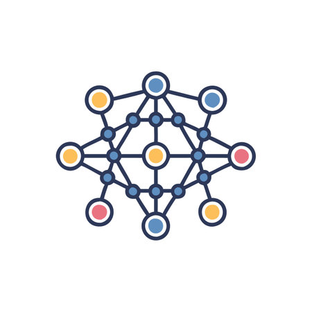 Creative Neural Network Icon for AI Systemsのイラスト素材