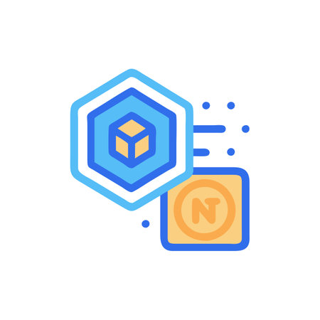 Creative NFT Technology Illustration for Artistsのイラスト素材