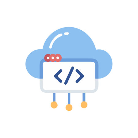 Cloud IDE Applications and Benefits Iconのイラスト素材