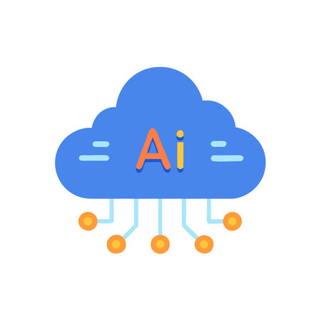 Cloud AI Applications and Data Iconのイラスト素材