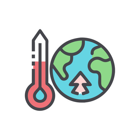 Thought-Provoking Climate Change Vector for Educationのイラスト素材