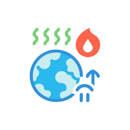 Impactful Climate Change Icon for Awarenessのイラスト素材