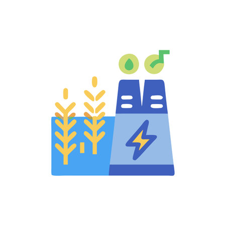 Dynamic Biomass Energy Icon for Sustainabilityのイラスト素材