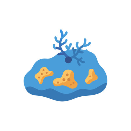 Vibrant Coral Atoll Icon for Marine Conservationのイラスト素材
