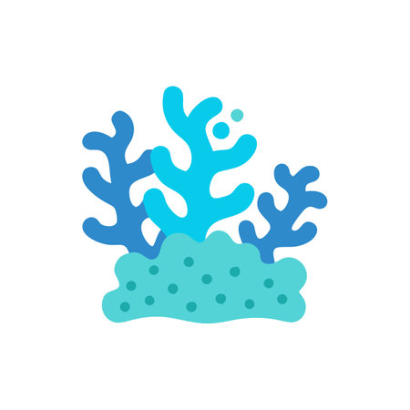 Stylish Coral Reef Vector for Marine Awarenessのイラスト素材