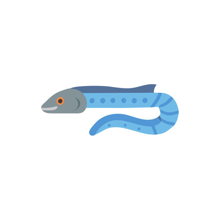 Charming Eel Vector for Aquatic Designsのイラスト素材