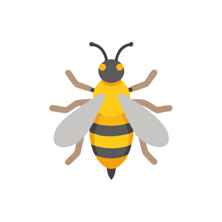 Creative Honeybee Vector for Environmental Awarenessのイラスト素材