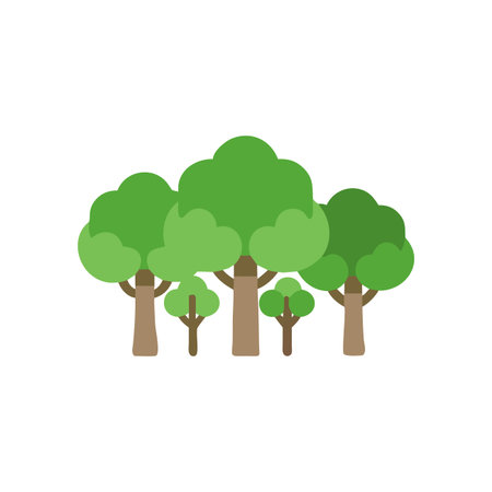 Creative Forest Canopy Vector for Wildlife Awarenessのイラスト素材