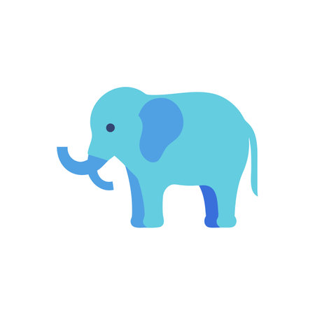 Cute Elephant Illustration for Kids Projectsのイラスト素材