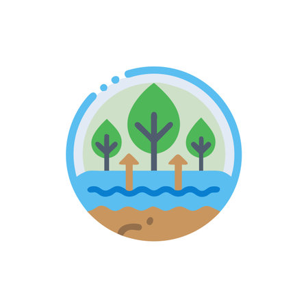 Creative Habitat Restoration Vector for Conservationのイラスト素材