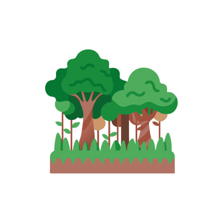Charming Rainforest Vector for Eco Projectsのイラスト素材