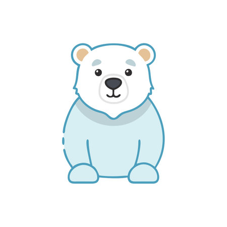Creative Polar Bear Vector for Wildlife Awarenessのイラスト素材