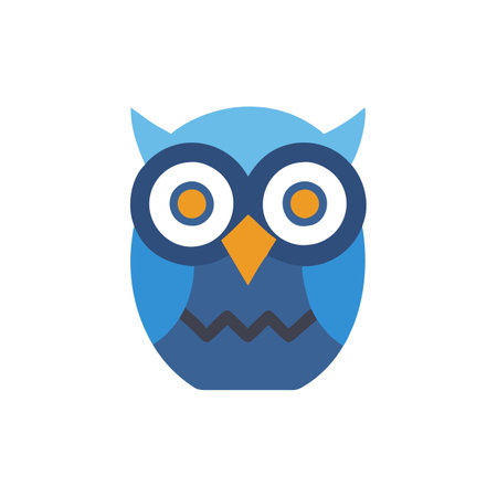 Majestic Owl Icon for Wildlife Conservationのイラスト素材