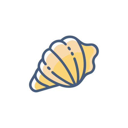 Creative Seashell Vector for Coastal Awarenessのイラスト素材