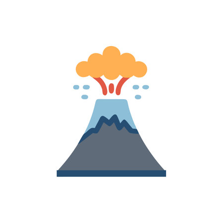 Creative Volcano Eruption Iconのイラスト素材