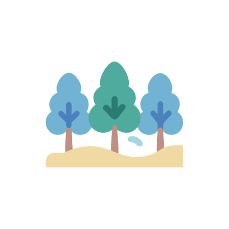 Elegant Forest Illustration for Nature Conservationのイラスト素材