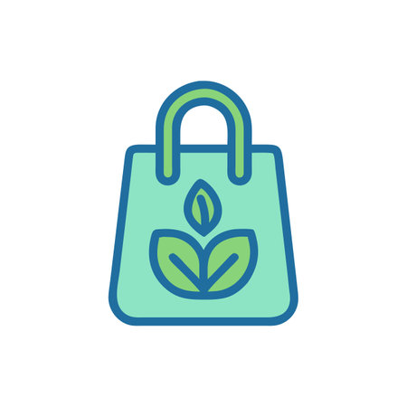 Creative Eco Bag Vector for Sustainable Livingのイラスト素材