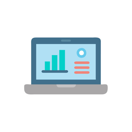 Dynamic Business Laptop Iconのイラスト素材