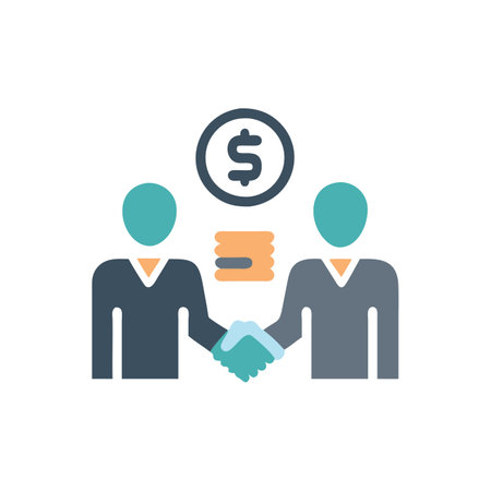 Elegant Business Deal Iconのイラスト素材