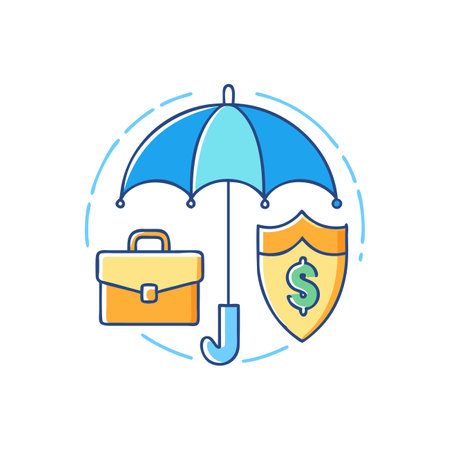 Creative Business Insurance Iconのイラスト素材
