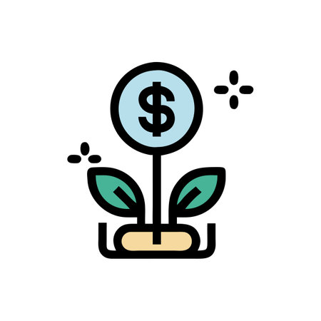 Icon for Investing in Financial Growthのイラスト素材