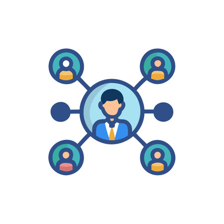 Professional Network Icon for Connectionsのイラスト素材