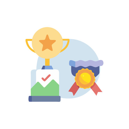 Stylish Achievements Iconのイラスト素材