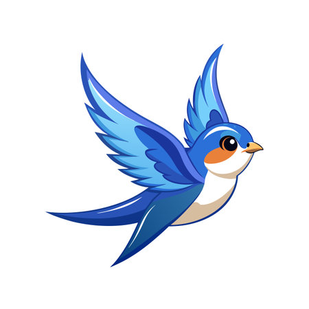 Swallow bird icon. Cartoon illustration of swallow bird vector icon for web designのイラスト素材