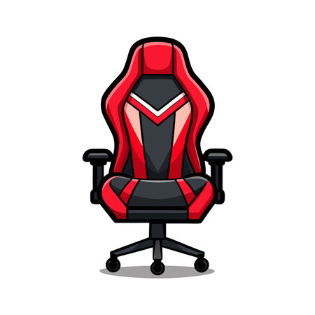 Stylish gaming chair with high backrest designのイラスト素材