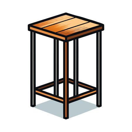 Creative compact side table featuring industrial designのイラスト素材