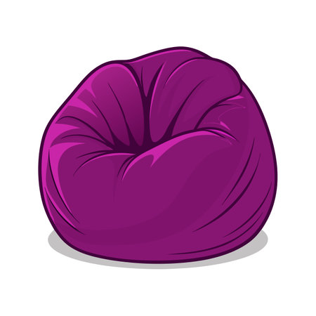 Smooth fabric bean bag chair designのイラスト素材