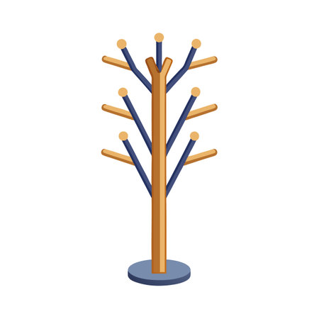 Chic tree-shaped coat stand designのイラスト素材