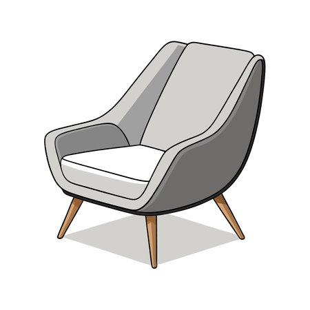 Creative lounge chair with low modern profileのイラスト素材