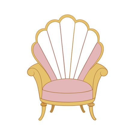 Seashell shaped chair design conceptのイラスト素材