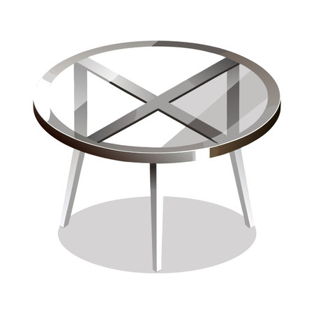 Creative coffee table with circular glass designのイラスト素材
