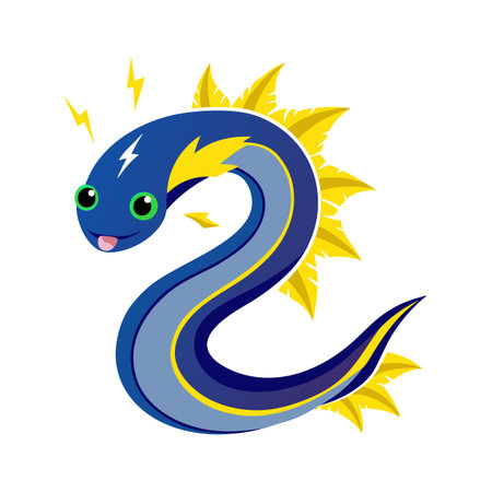 Unique Electric Eel Illustration with Sparks