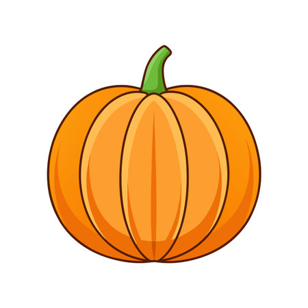 Pumpkin icon. Cartoon illustration of pumpkin vector icon for webのイラスト素材