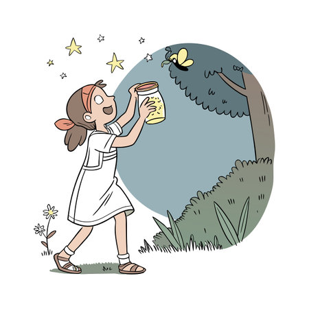 Vector illustration of a girl with a jar of honey in her handのイラスト素材