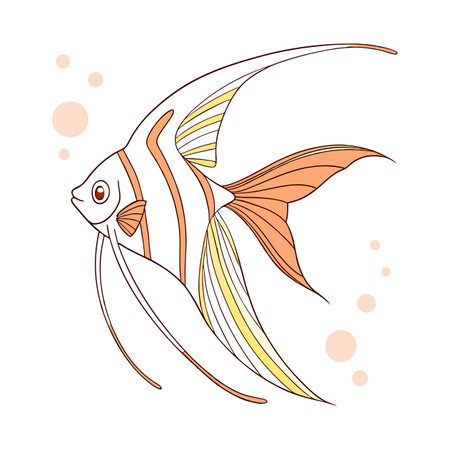 Coloring book for children. Cute fish. Vector illustration.のイラスト素材