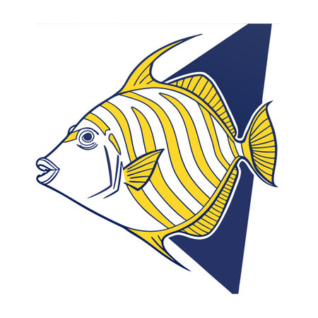 Fish icon. Sea life ecosystem fauna and ocean theme. Isolated design. Vector illustrationのイラスト素材