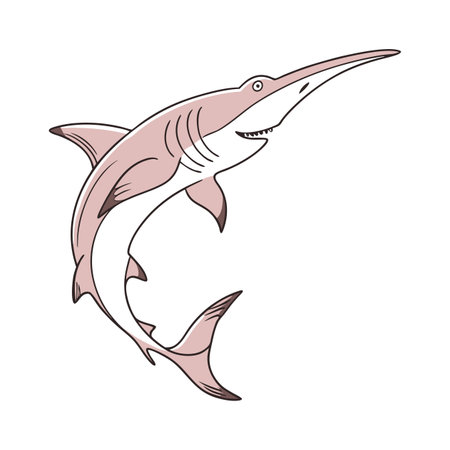 Marlin isolated on white background. Vector illustration for your design.のイラスト素材