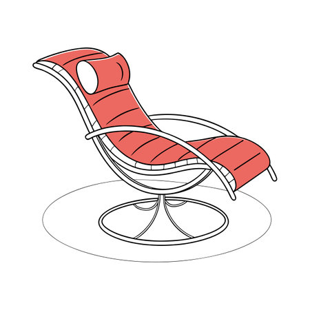 Armchair isolated on white background. Vector illustration in doodle styleのイラスト素材